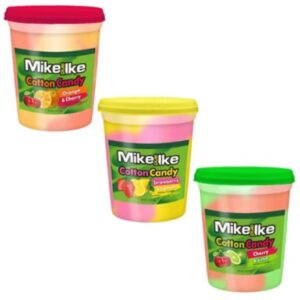 MIke & Ike Cotton Candy Tubs 3 Flavor Variety Pack 2oz 3ct